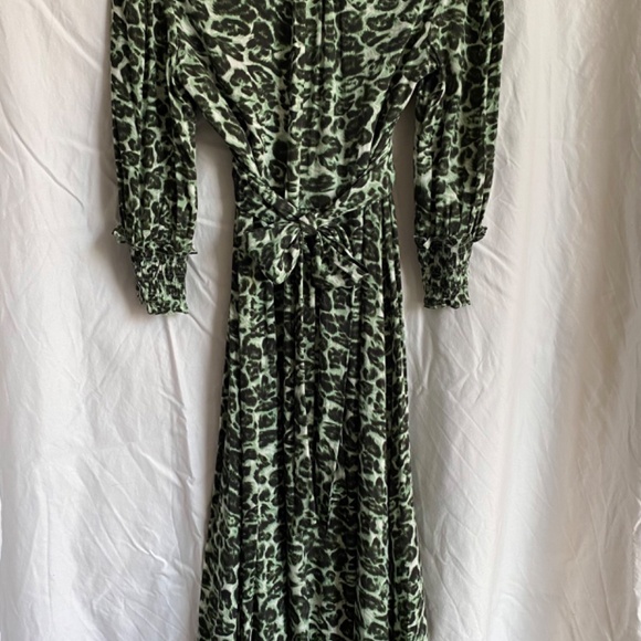 Whistles green leopard dress - Picture 2 of 6